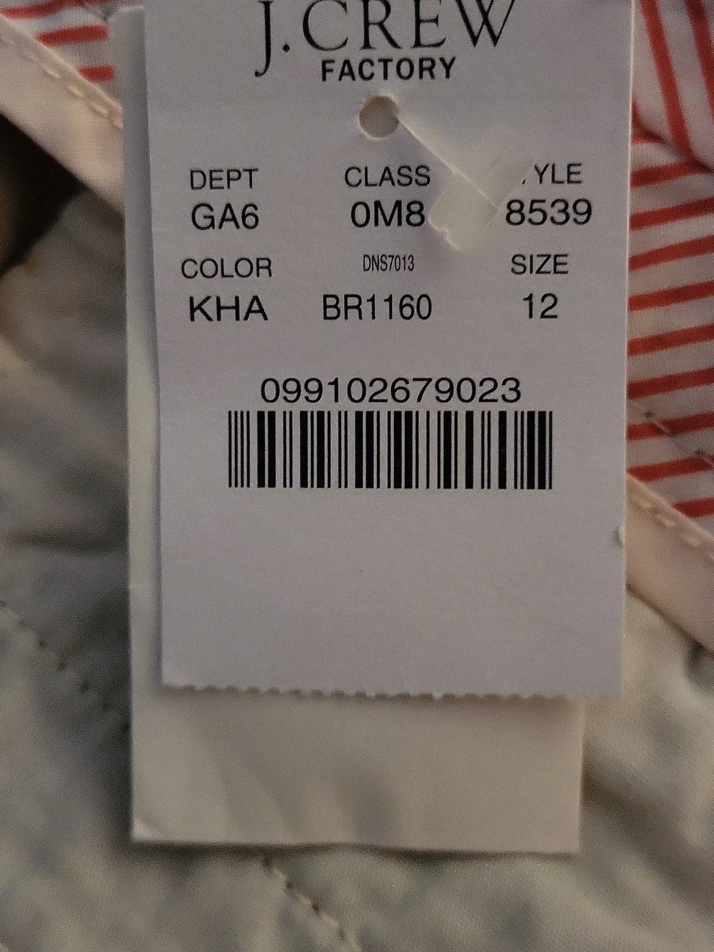 *NWT* J. Crew Women's Khaki Bermuda Shorts, Size 12 - Picture 4 of 4